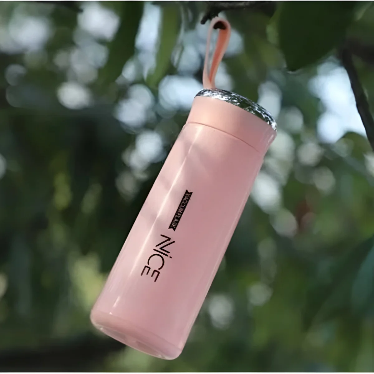 Livefy sklenená fľaša Bottly 400ml, ružová