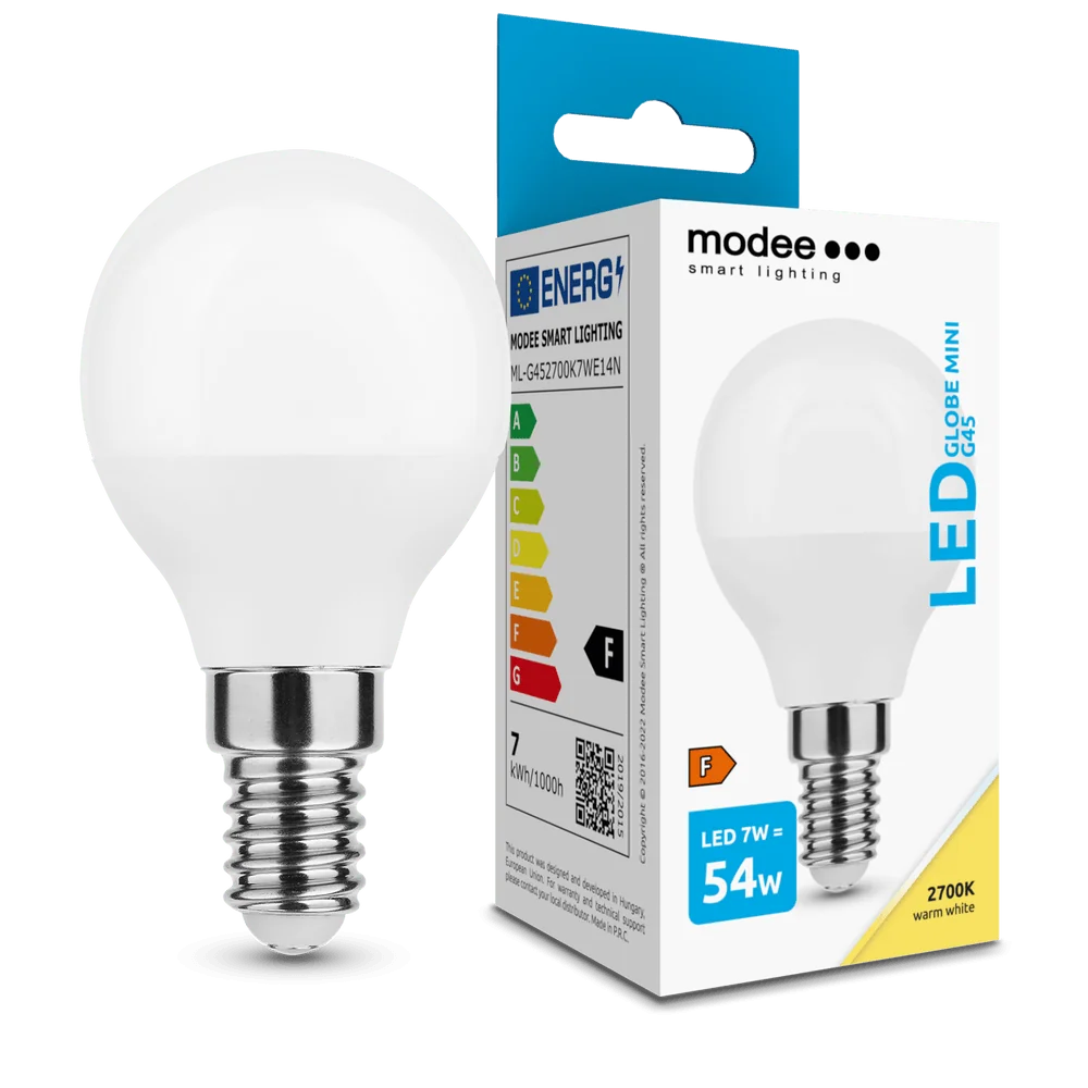 Modee Lighting LED Globe Mini žiarovka G45 7W E14 teplá biela (MLG452700K7WE14N)