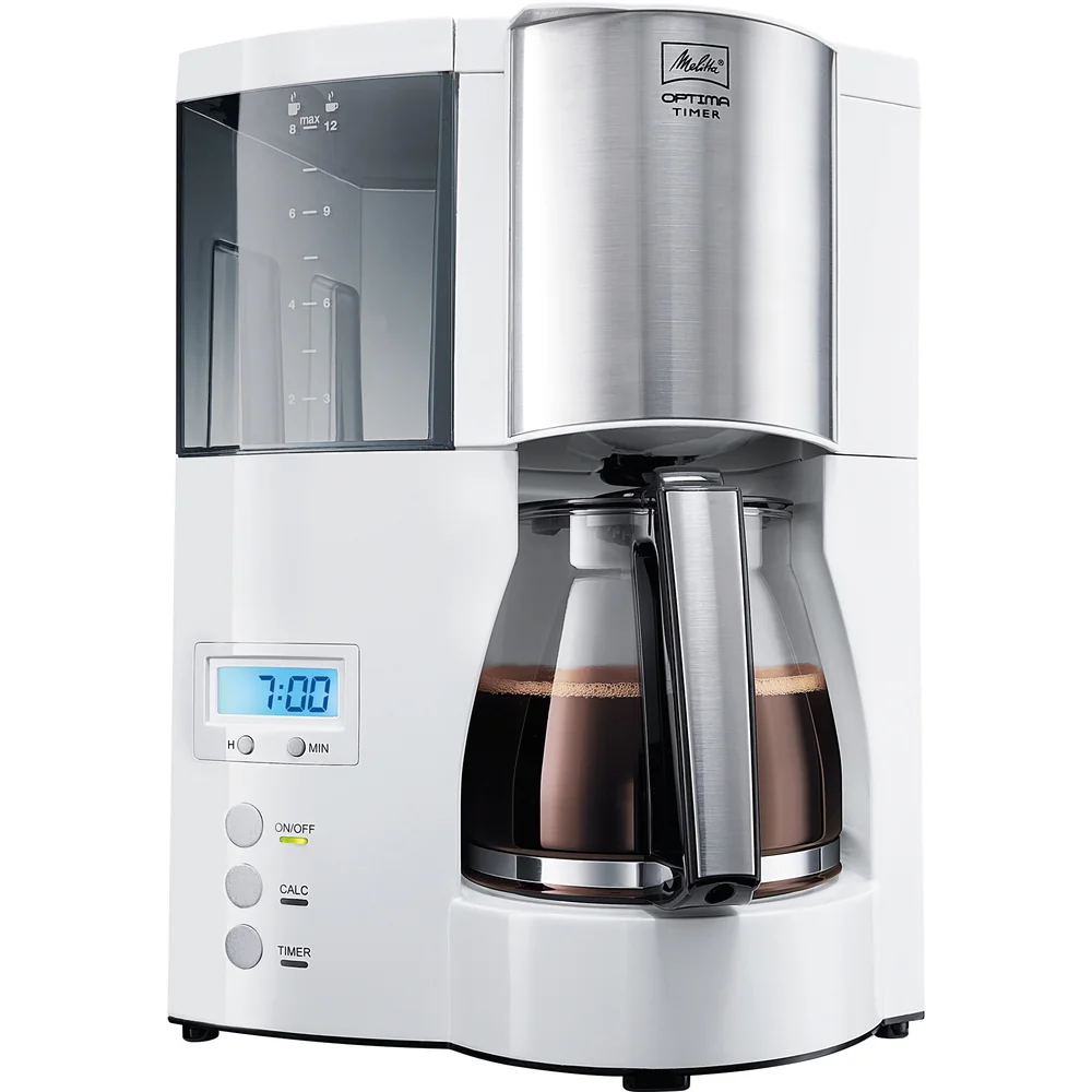 Melitta Optima Timer Biela Kávovar 1×1 ks, kávovar na prekvapkávanú kávu