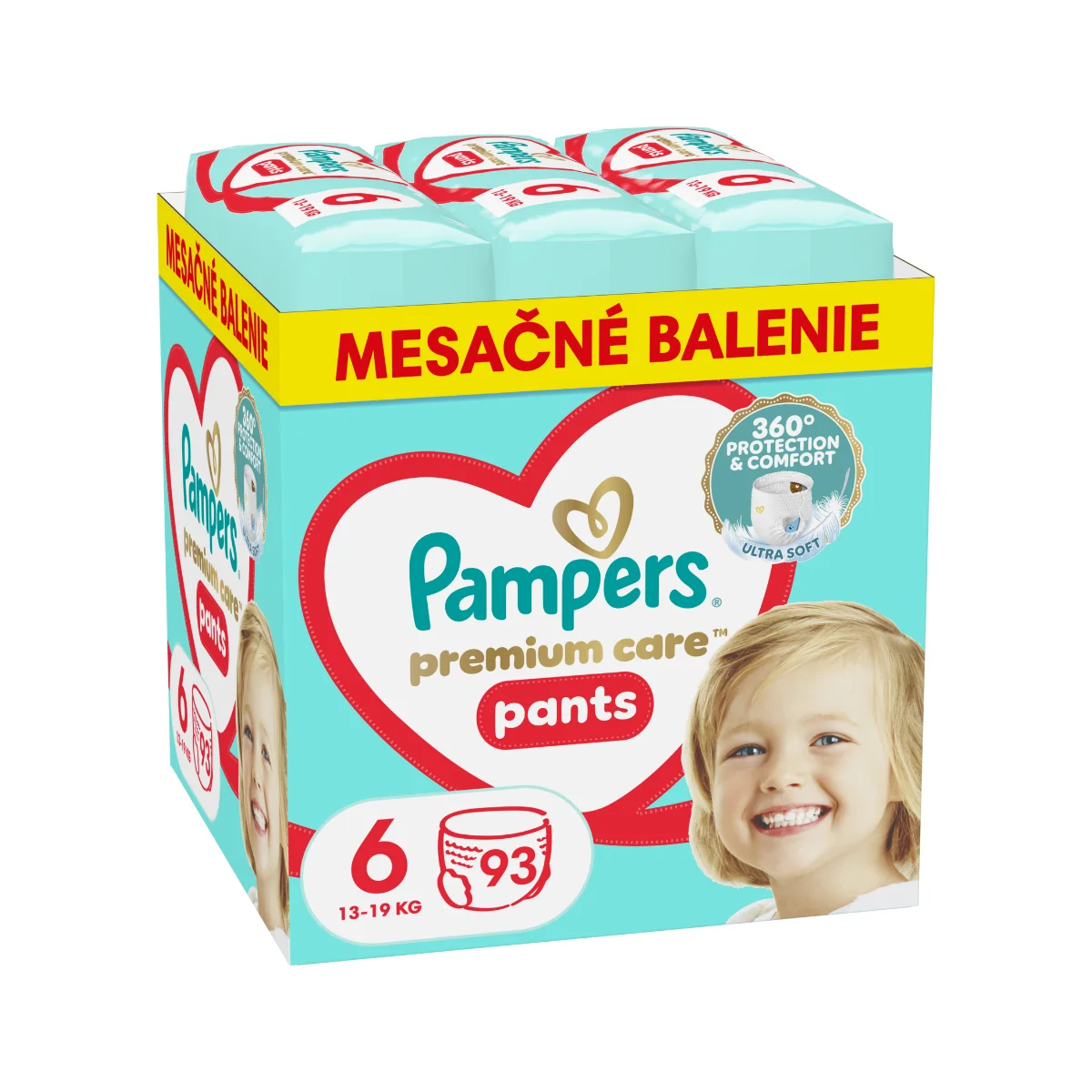 Pampers Premium Pants MSB S6 13-19kg 1×93 ks, plienkové nohavičky