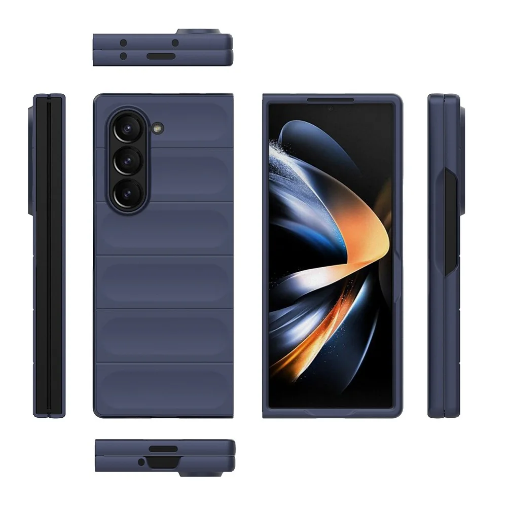 Pancierové puzdro pre Samsung Galaxy Z Fold 6 - Bordová Flexibilný kryt na telefón