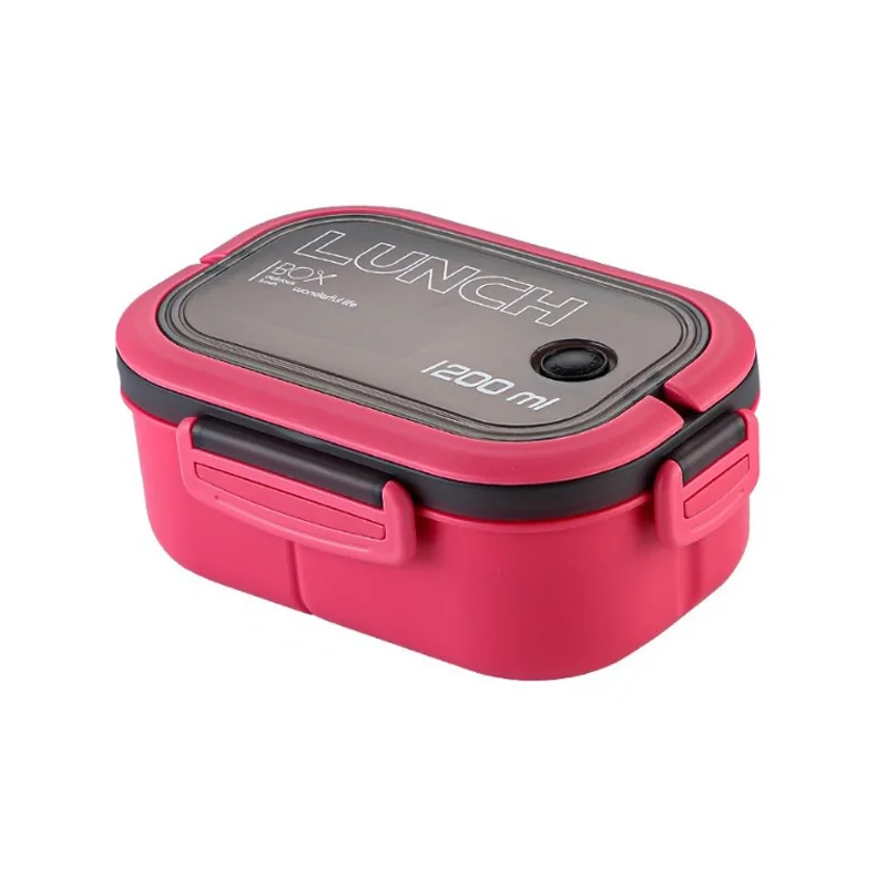 Livefy obedový box s príborom Lunch 1.2l, ružový 