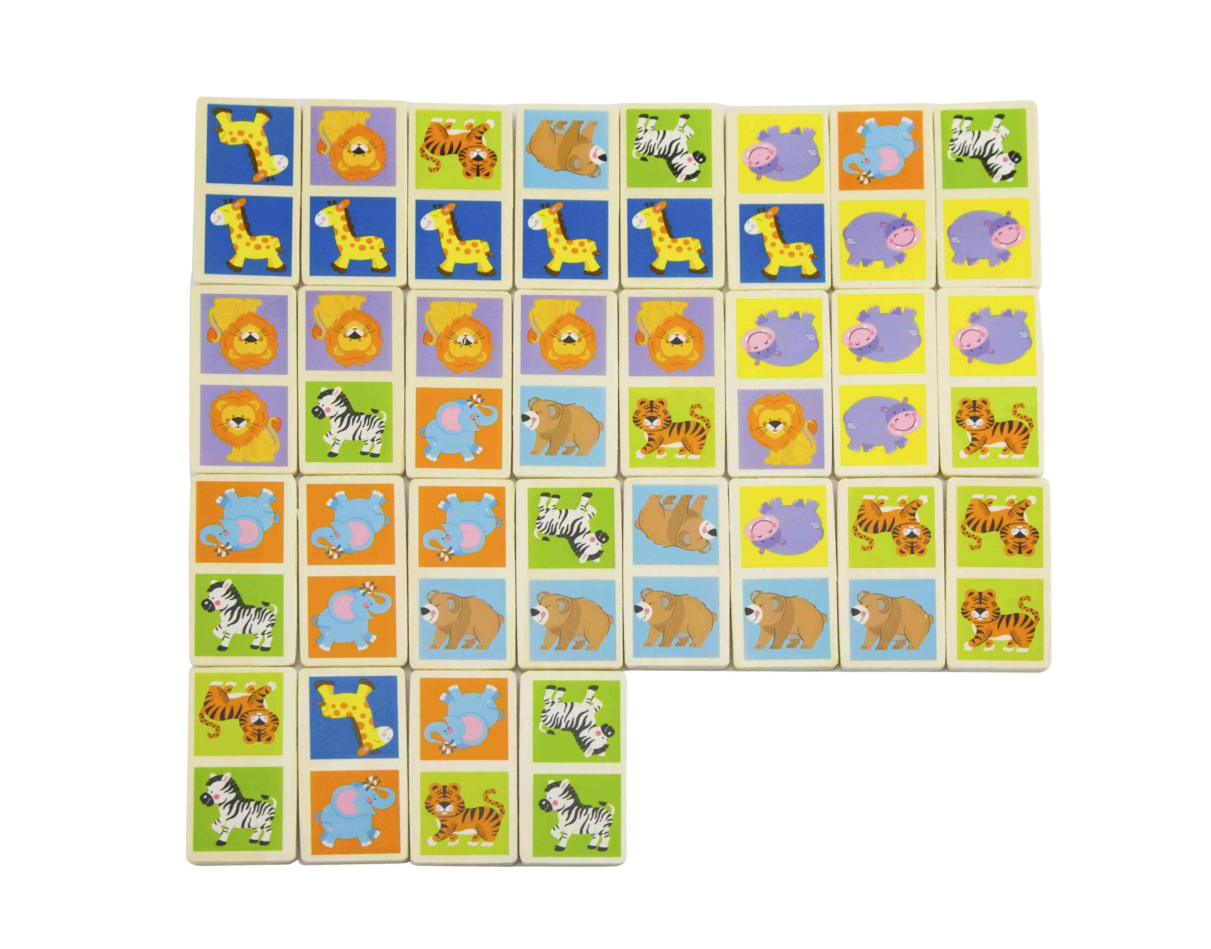 Viga Drevené domino Divoké zvieratká