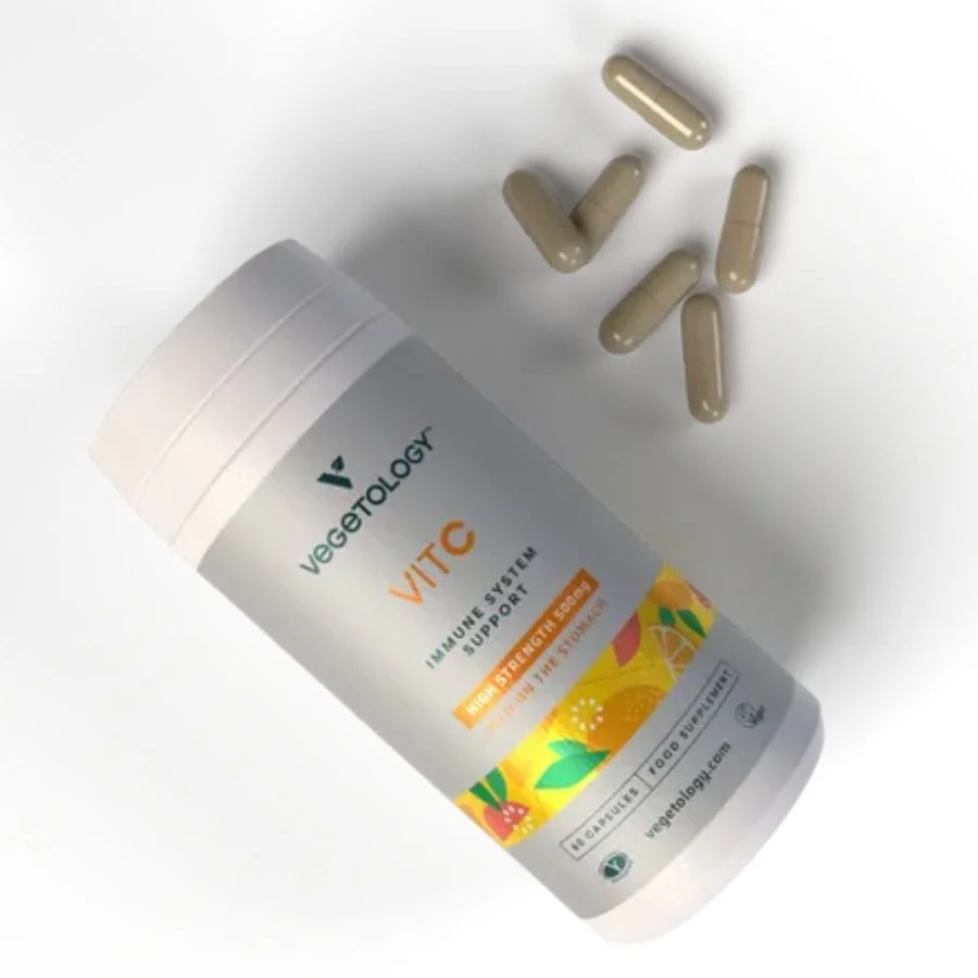 Vegetology Vitamín C 500mg a bioflavonoidy na podporu imunity, 60 kapsúl