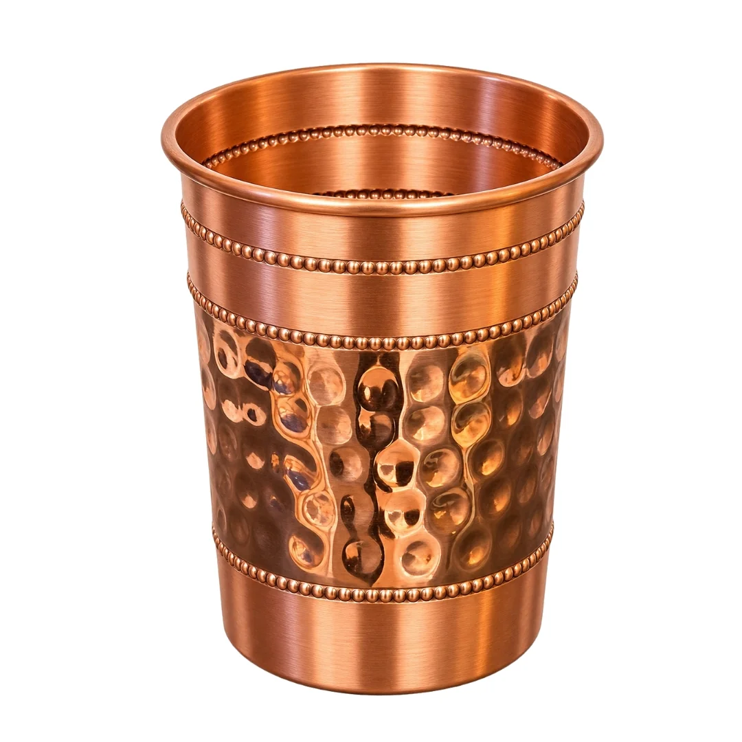 Pohár z čistej medi, čiastočne tepaný – 300 ml / 130 g