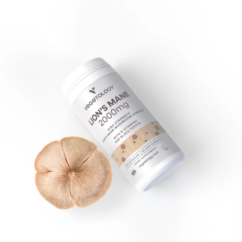Vegetology Vegan Lion's Mane (Korálovec ježatý) 2000 mg + B-Komplex, 60 kapsúl