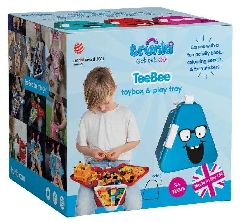 Trunki TeeBee, Prenosný kontajner na hračky, modrý 1×1 ks