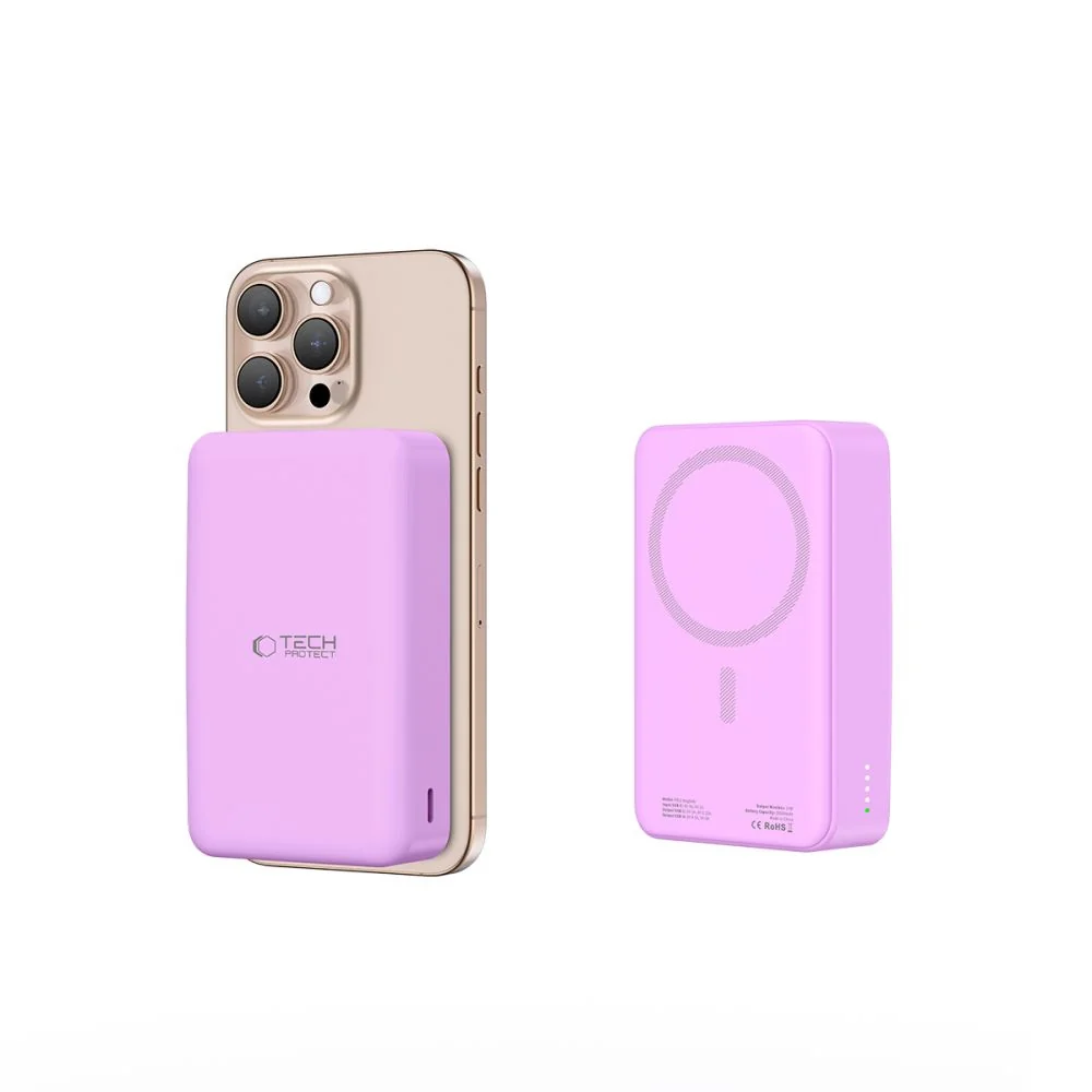 Tech-Protect PB12 LifeMag MagSafe Power Bank 20000mAh, fialový