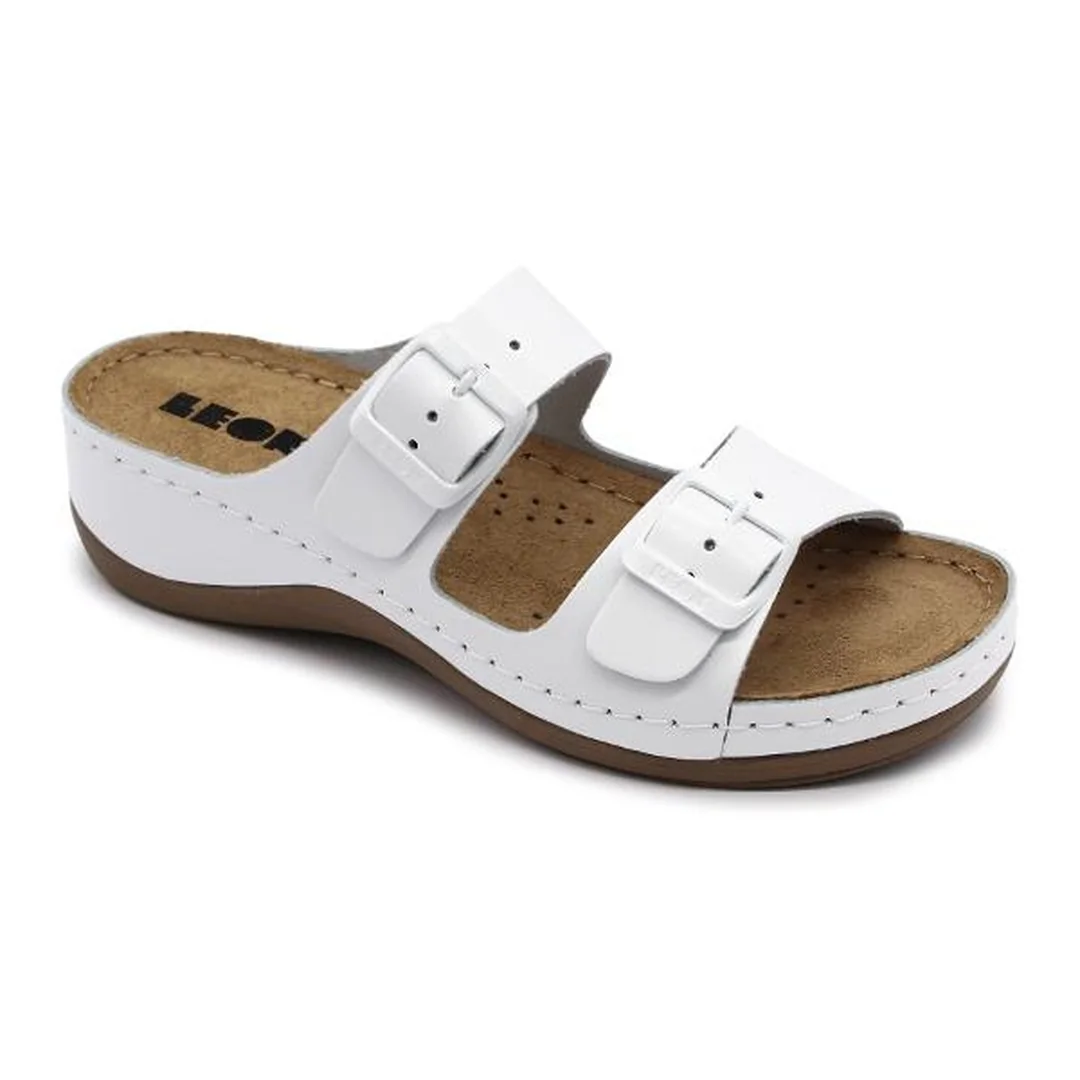 Leon 908 Dámska zdravotná celokožená obuv s prackou 37 - 23,5cm, perla, 4,5 cm