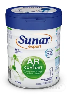 SUNAR EXPERT AR & COMFORT 1 1×700g, mliečna výživa