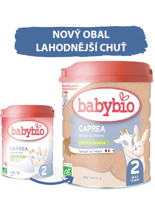 BABYBIO caprea 2 plnotučné kozie dojčenské bio mlieko (800 g) 1×800 g, sušené plnotučné kozie dojčenské bio mlieko
