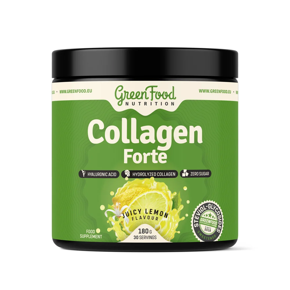 GreenFood Nutrition Collagen Forte juicy lemon 1×180 g, výživový doplnok