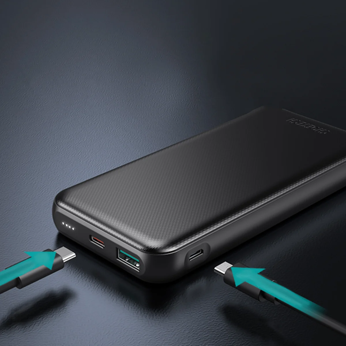 Choetech B627 Power Bank 10000mAh USB / USB C 18W QC PD, čierny