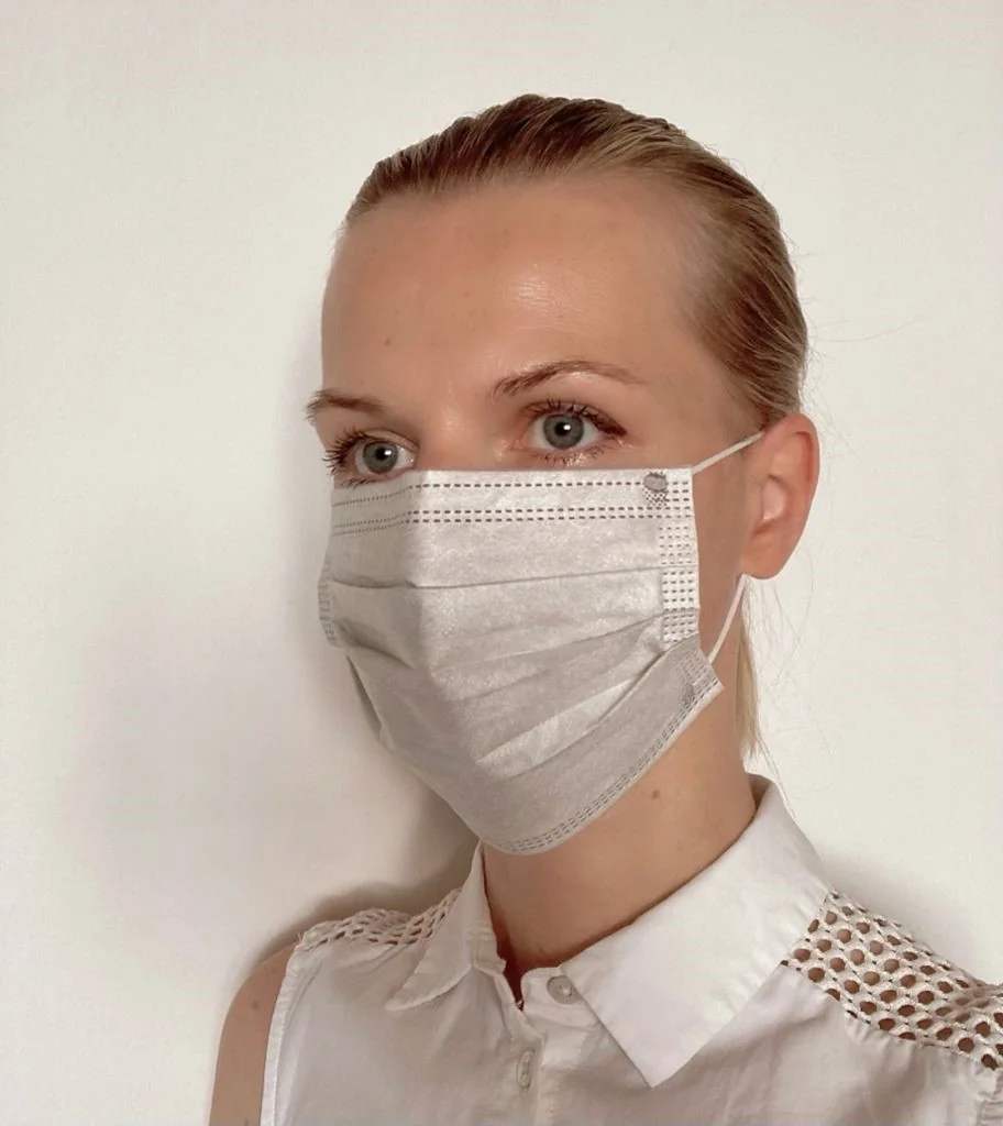 BARI MEDICAL jednorázové IIR rúška šedé 1×50 kusov, 3 vrstvové