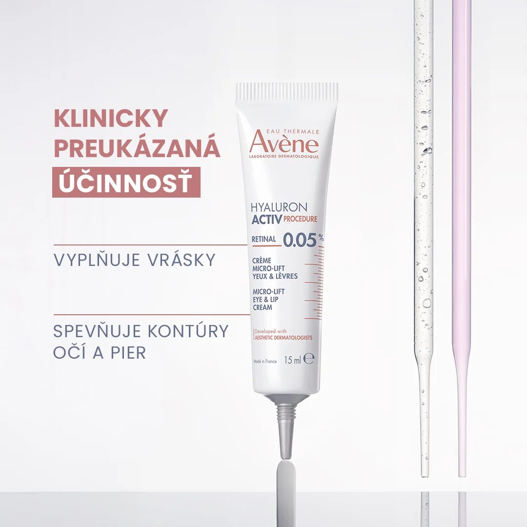 Avène HYALURON ACTIV PROCEDURE Mikro-liftingový krém na oči a pery s retinalom 0,05 % 15 ml