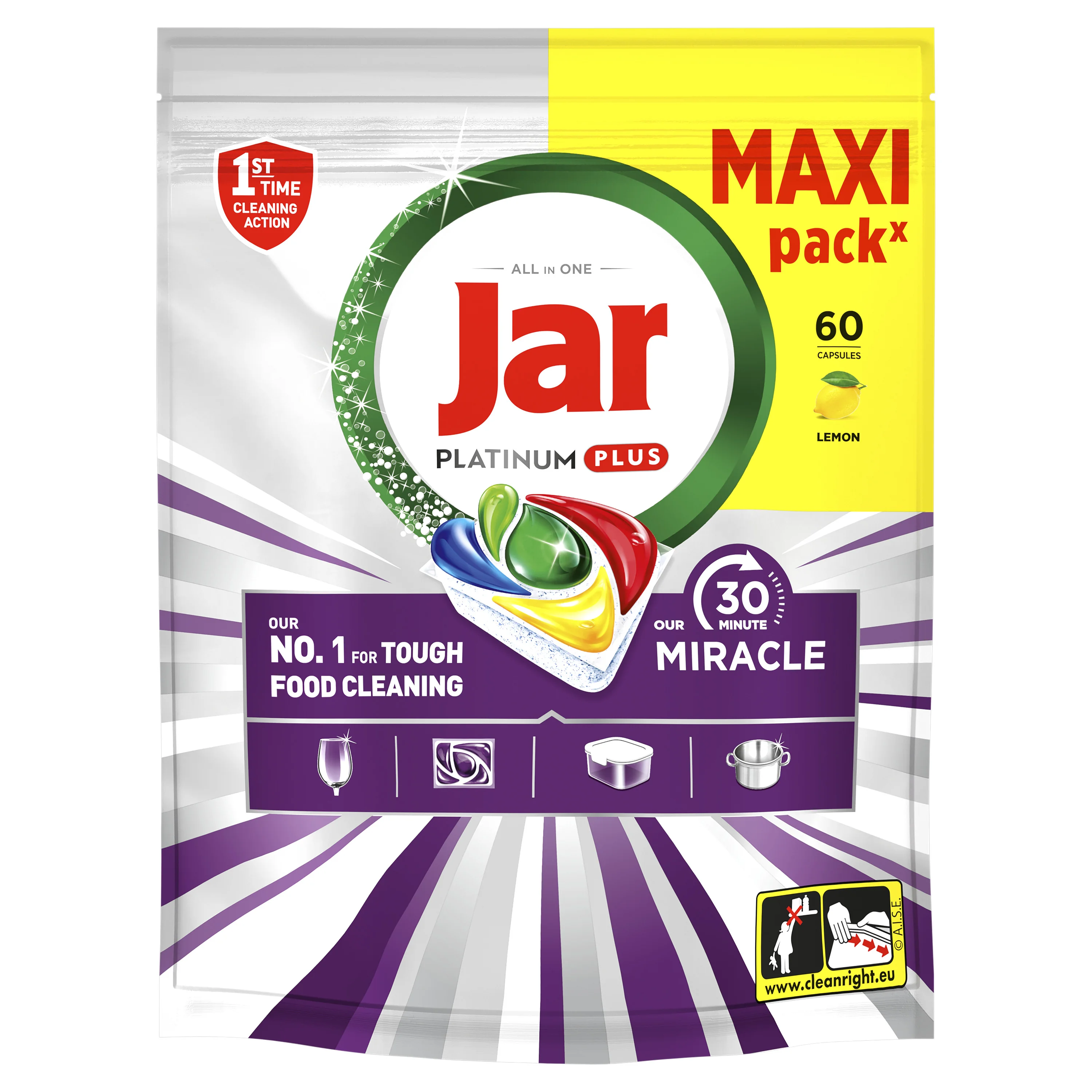 Jar Platinum Plus 30 Minute Miracle tablety do umývačky riadu 60 ks