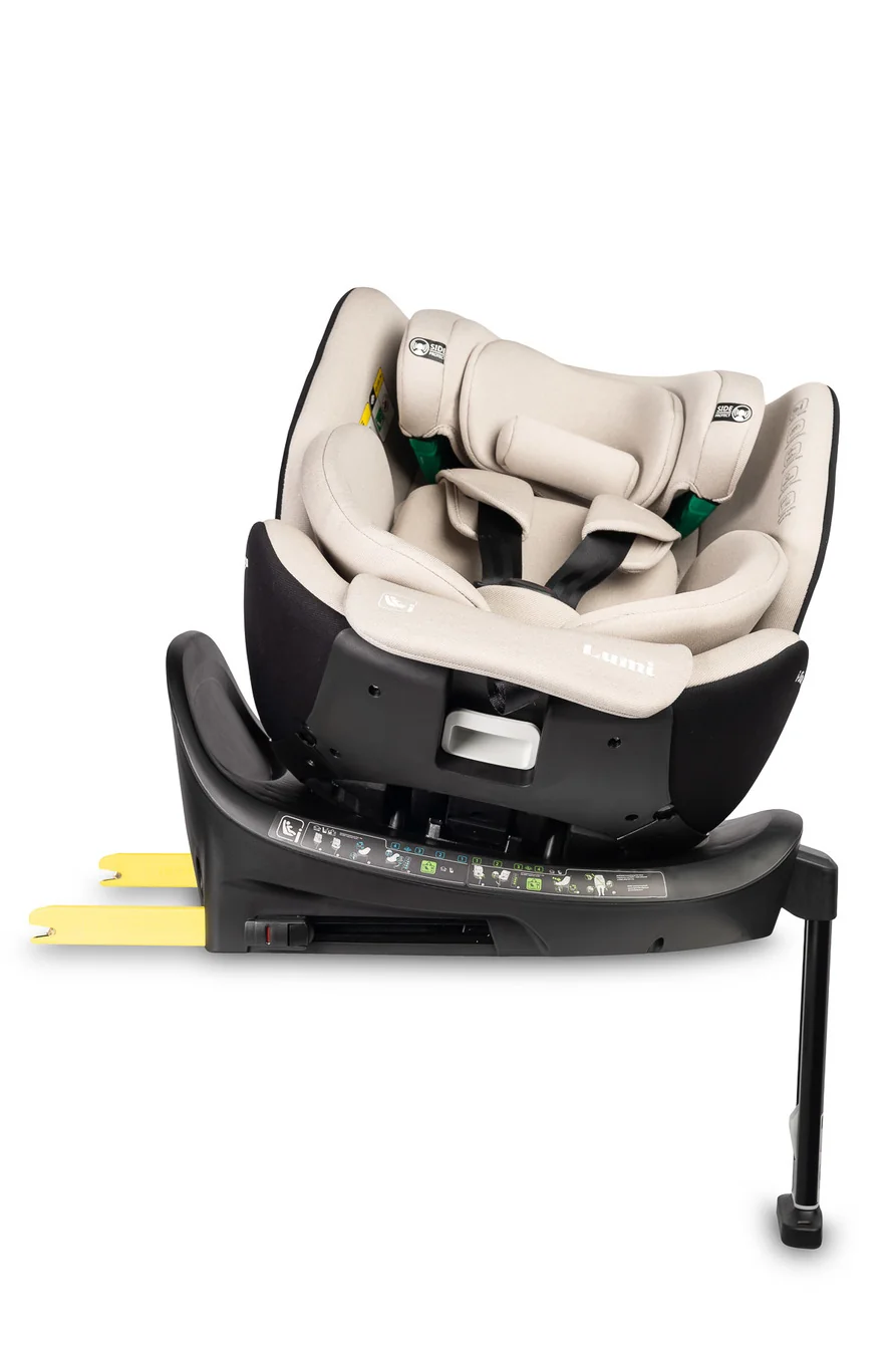 Autosedačka Lumi i-Size 40-150 cm, Isofix, 360 °, rastová, od 0m + do 12 rokov - béžová