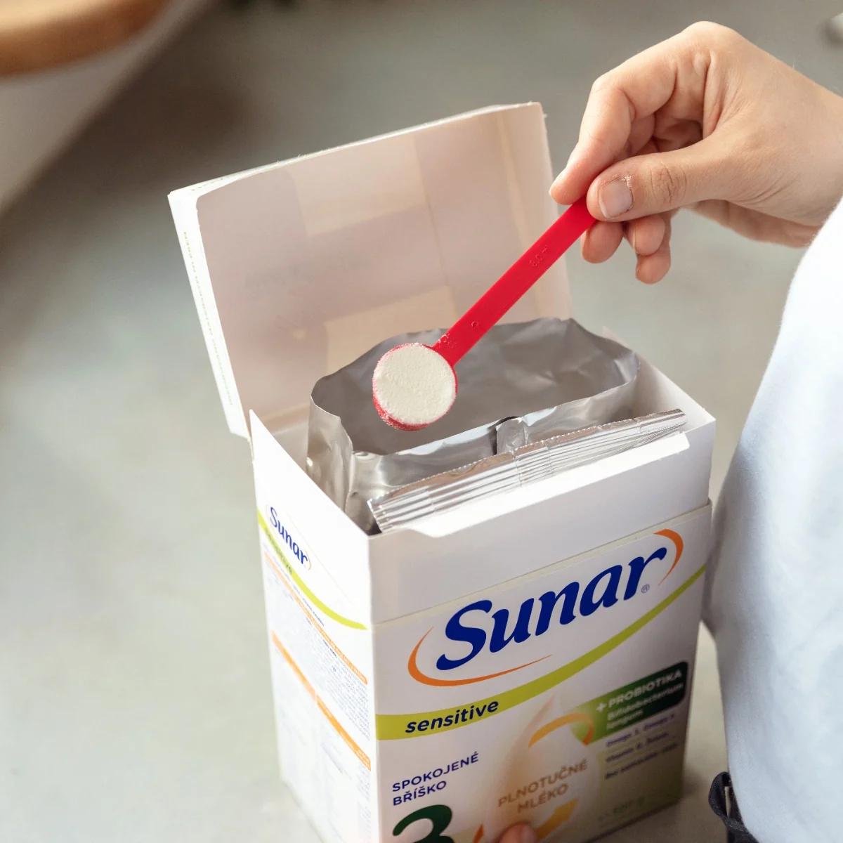 Sunar Sensitive 1,  počiatočné dojčenské mlieko 500 g 1 x 500 g, dojčenská výživa pre dojčatá od narodenia