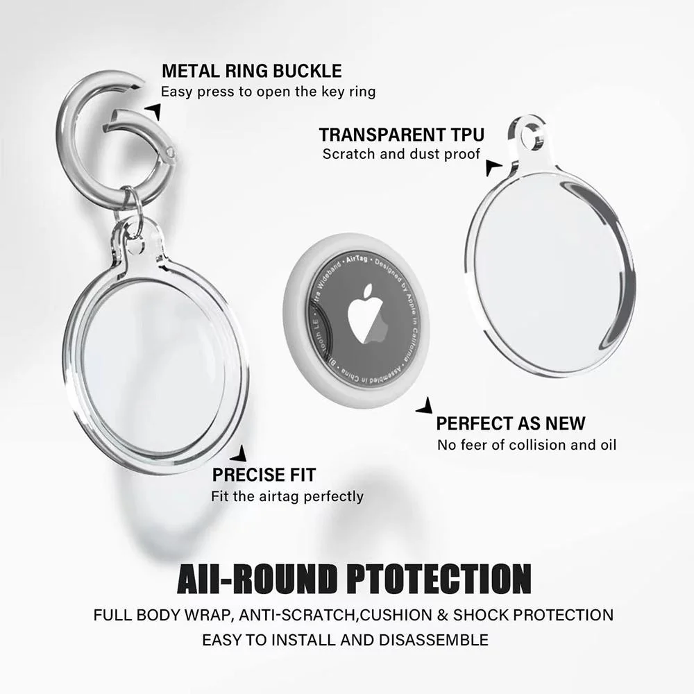 Držiak/puzdro pre AirTag (4ks) Transparentná
