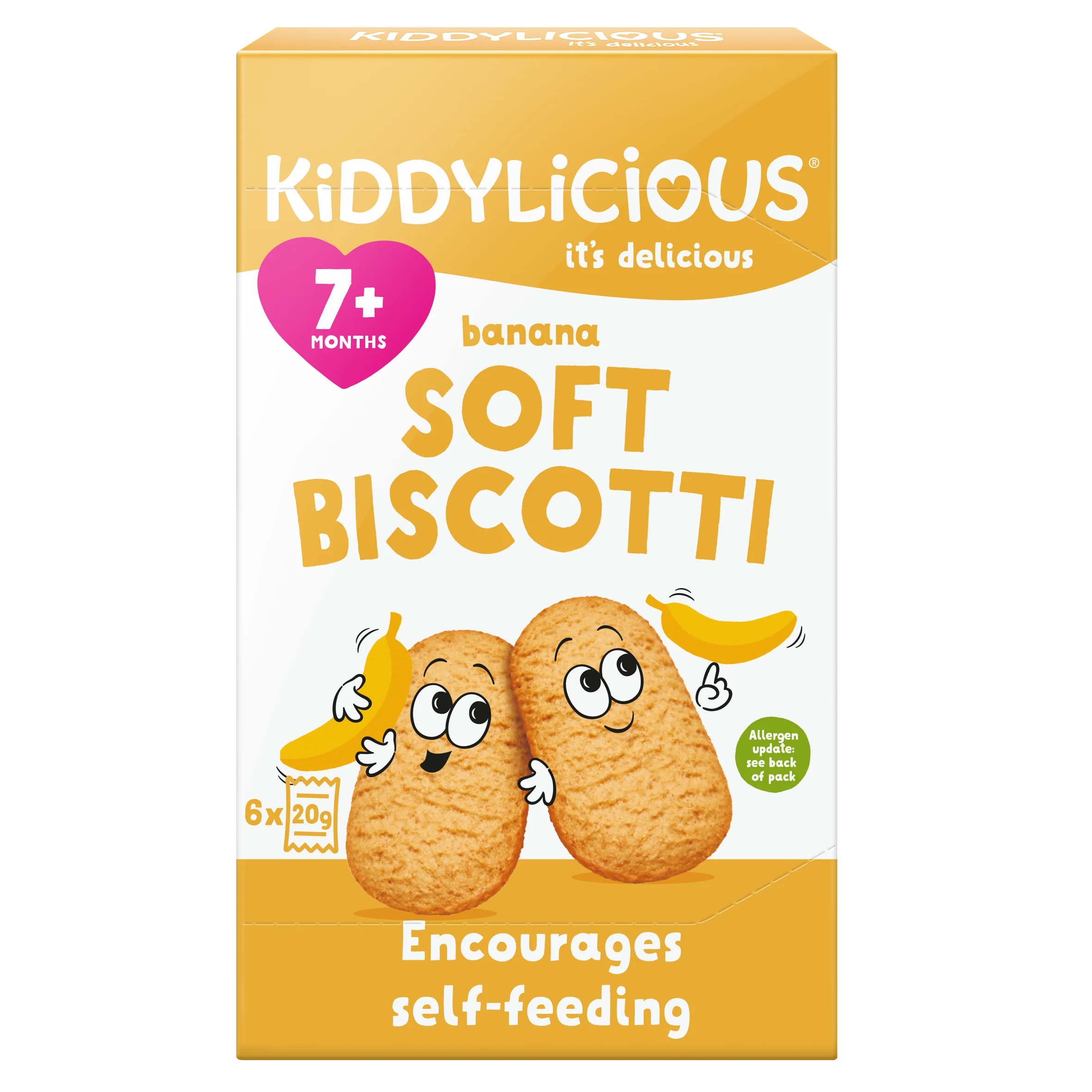 Kiddylicious Ovocné sušienky banánové 120 g