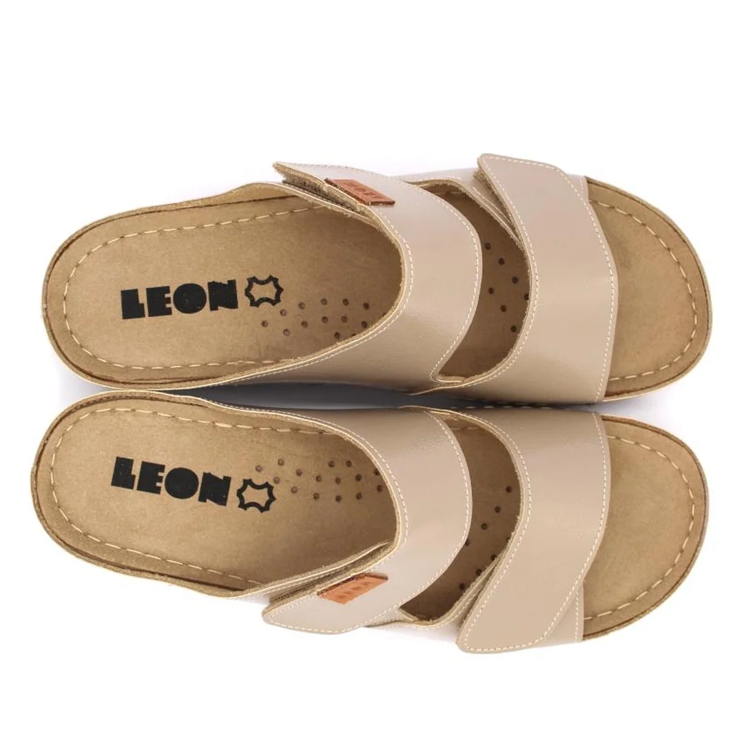 Leon 931 Dámska zdravotná celokožená obuv s prackou 35 - 22 cm, biela, 4,5 cm