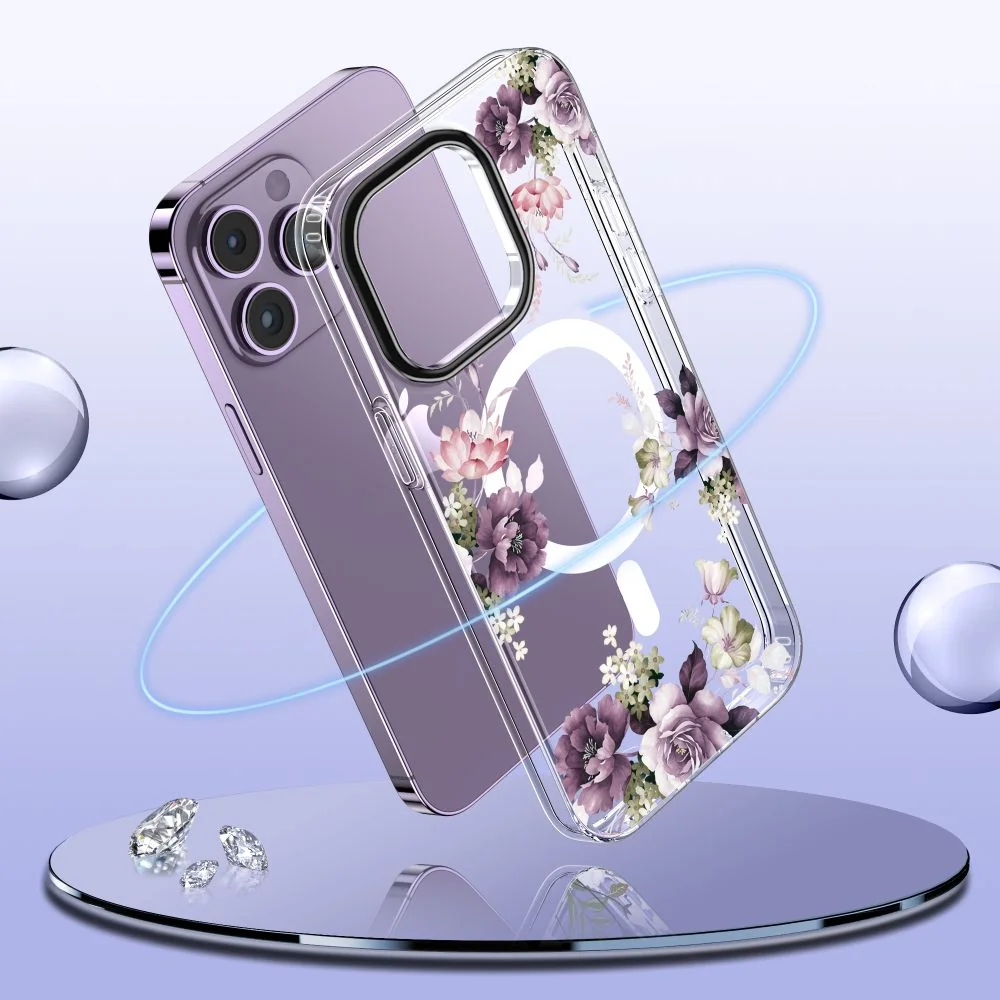 Tech-Protect Magmood MagSafe kryt na iPhone 15 Pro Max, spring floral