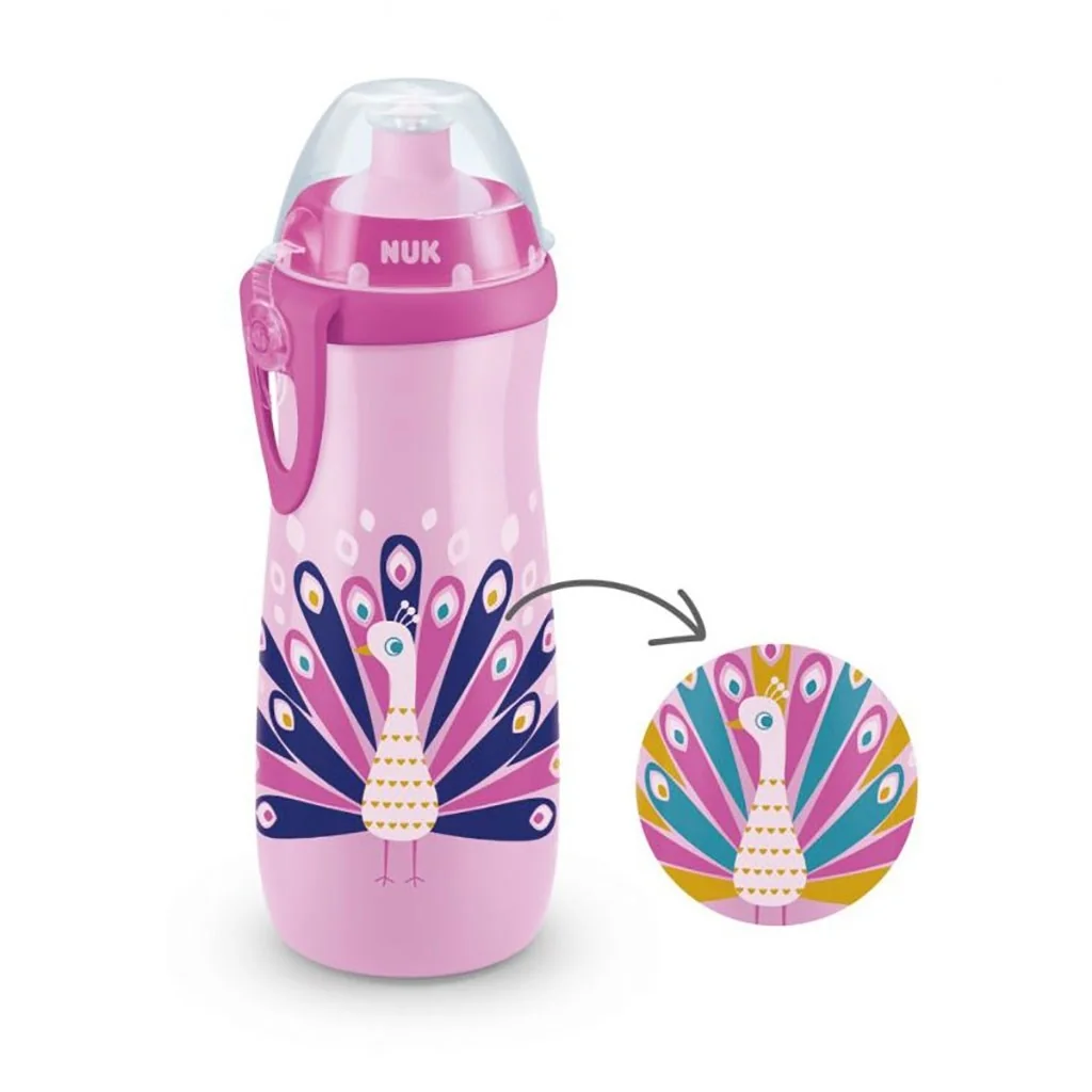 Detská fľaša NUK Sports Cup Peacock 450 ml , 20C57267
