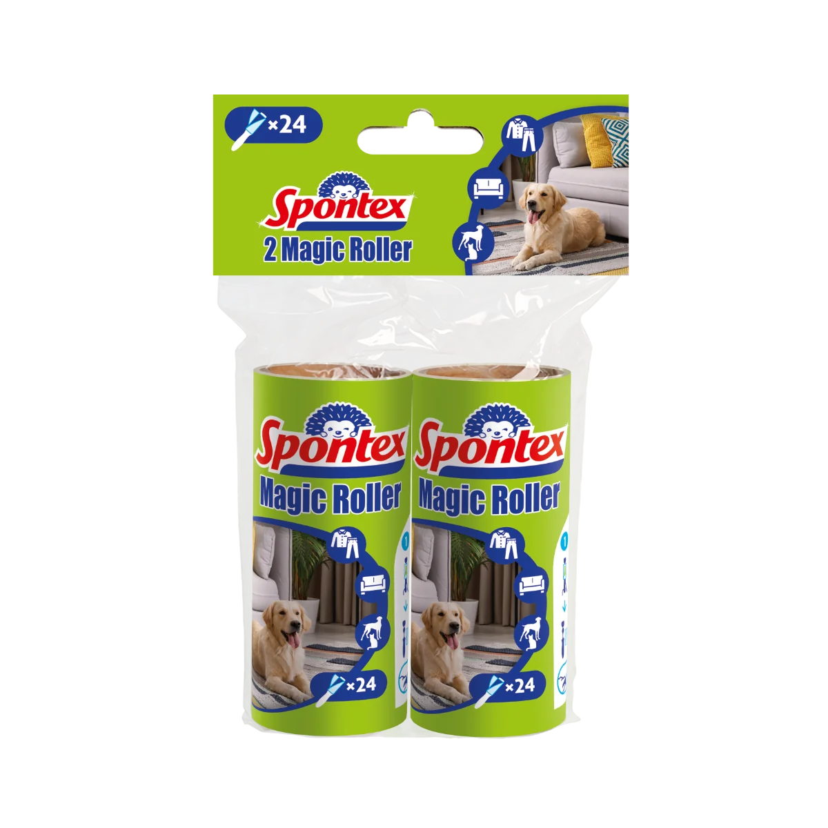 Spontex Náhradní náplň k čisticímu válečku na textil 2 ks 1×2 ks, náradné rolky