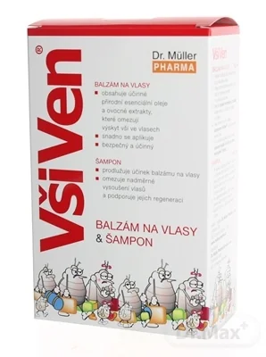 Dr. Müller VšiVen sada 1×1 set, šampón 150 ml + balzam 150 ml + hrebeň