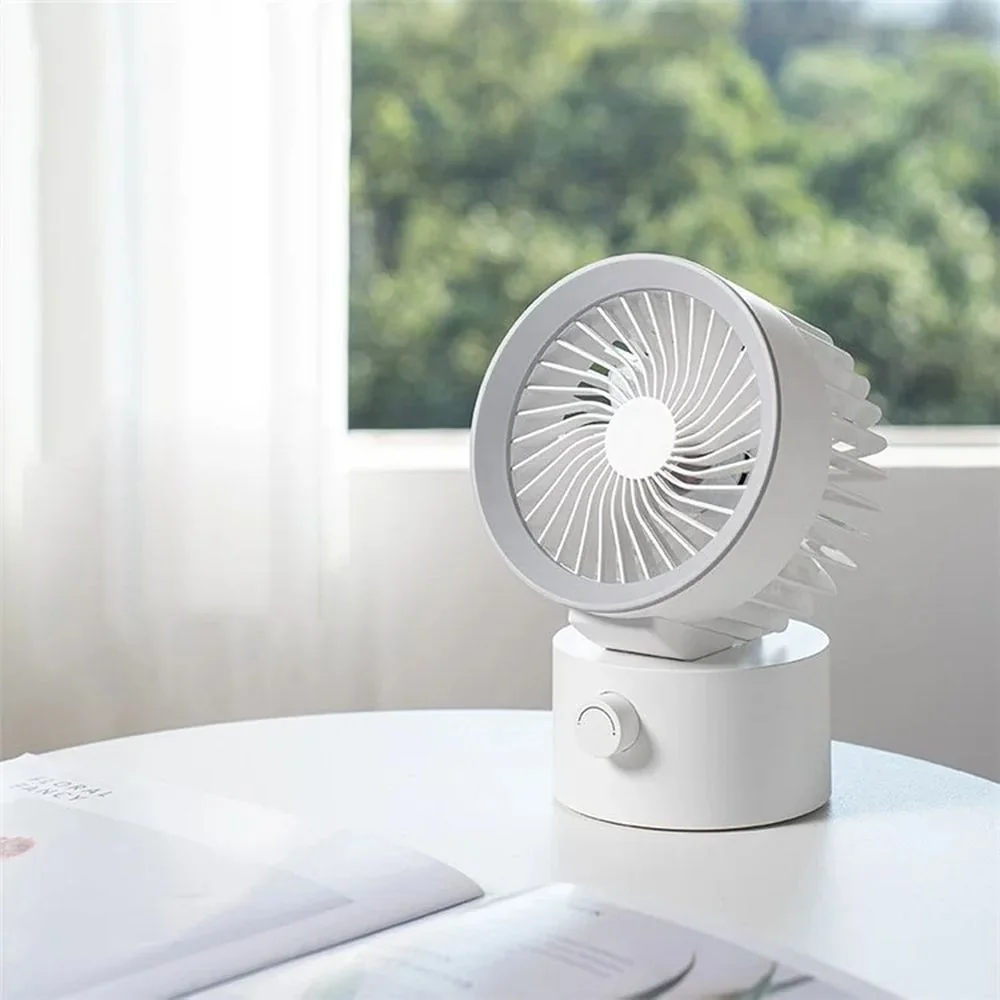 USB cyrkulačný ventilátor na stôl, biely