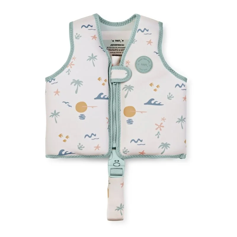 Saro Baby plavecká neoprénová vesta s UV ochranou (1-3r) Tropicool Pink