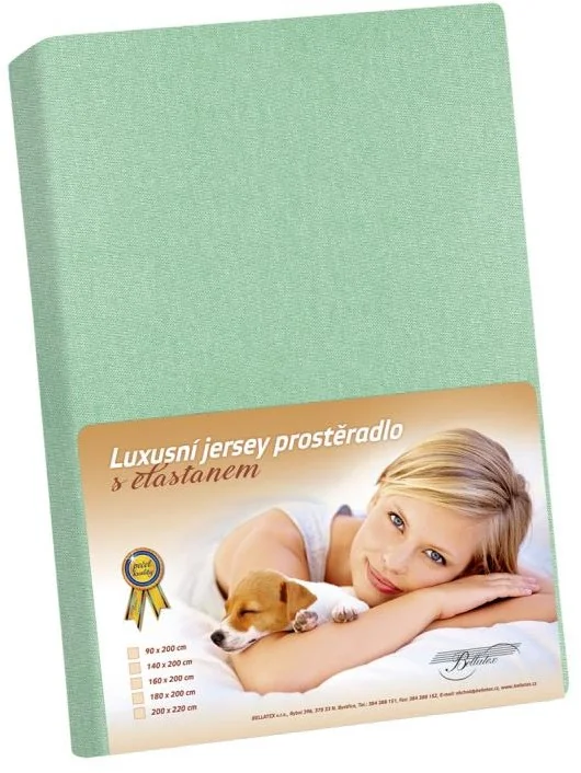 Jersey s elastanom prestieradlo 120x200 352 zelená KL7 1×1 ks, posteľná plachta