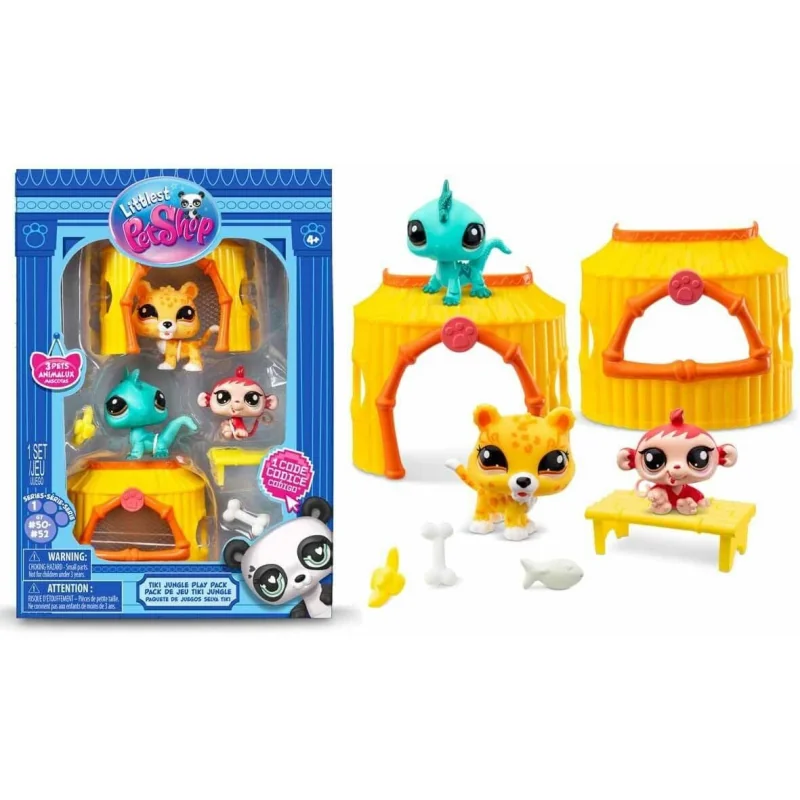 Littlest Pet Shop Tiki Jungle - Zvieratká z džungle, 3 postavičky