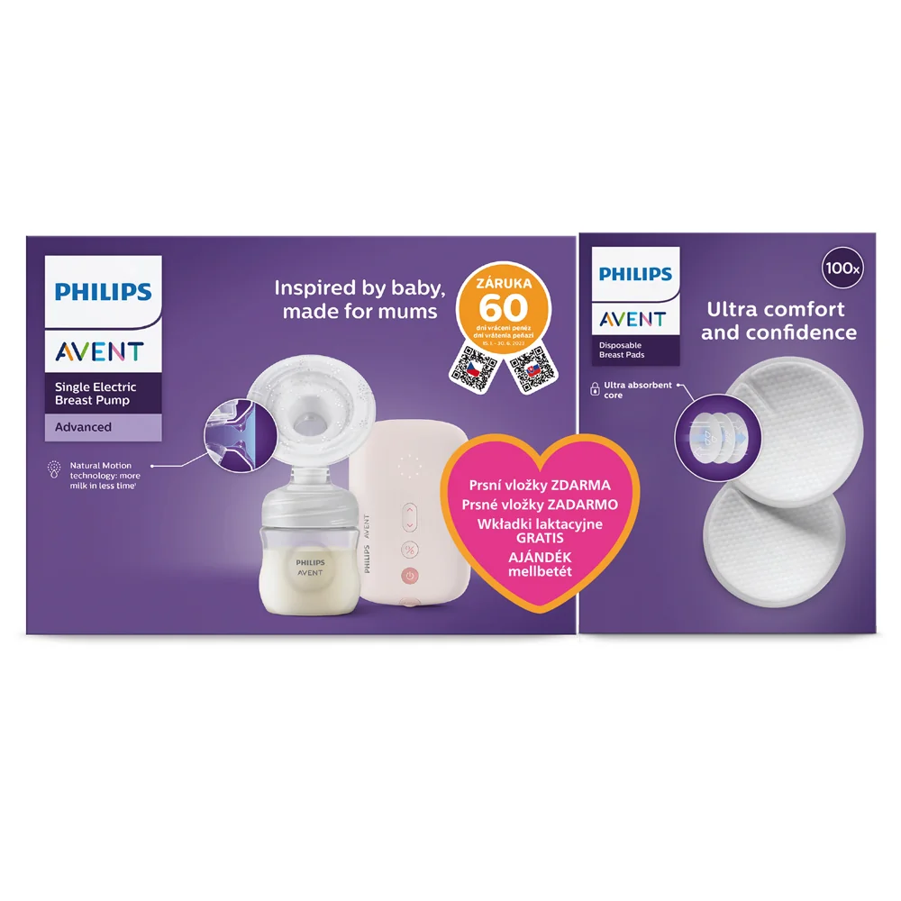 Philips AVENT Odsávačka materského mlieka elektrická SCF395/31+Darček 1 set