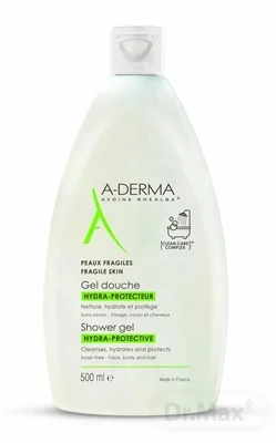 A-DERMA GEL DOUCHE HYDRA-PROTECTEUR 1×500 ml, hydratačný sprchový gél bez mydla
