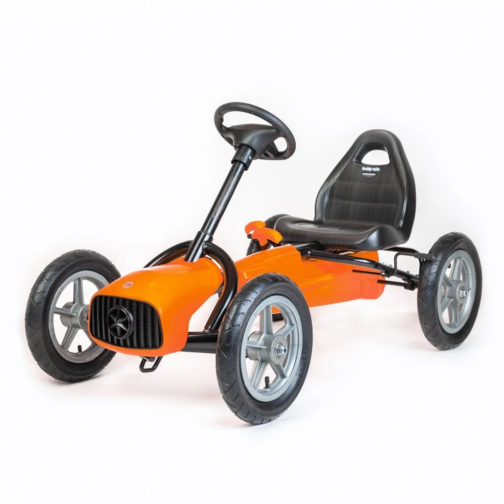 Detská šliapacia motokára Go-kart Baby Mix Buggy oranžová ,