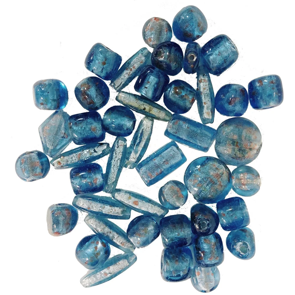 Stafil Korálky sklenené mix 0,5kg blu modré-Stafil