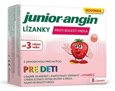 Junior-angin lízanky pre deti 1×8 ks, lízanky pre deti