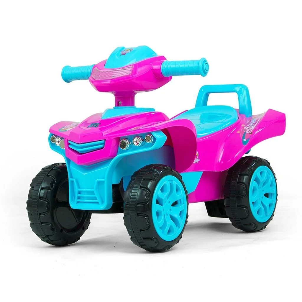 Detské odrážadlo so zvukom Štvorkolka Milly Mally Monster Pink ,