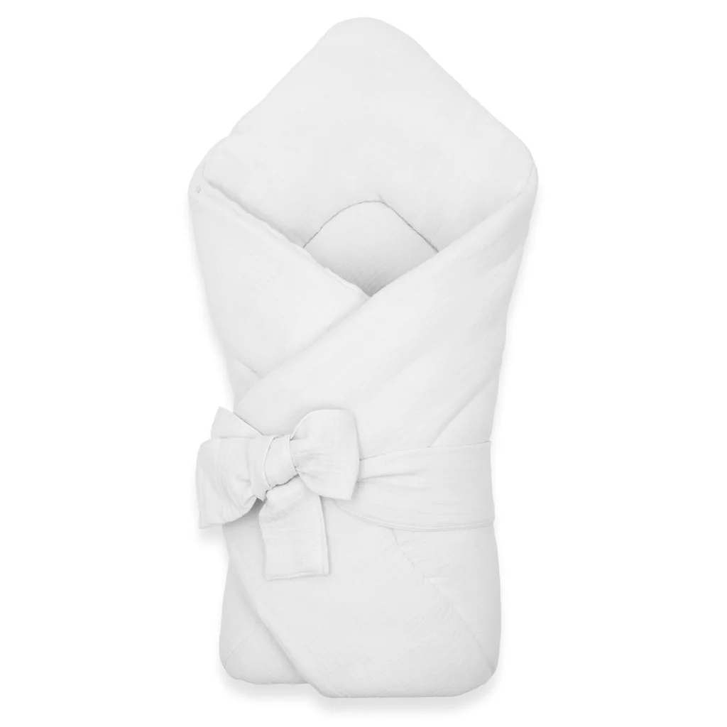Mušelínová šnurovacia zavinovačka New Baby white , 20C58708