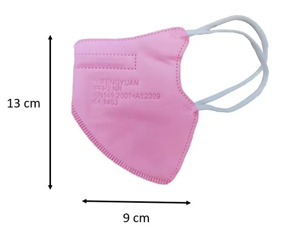 Detský respirátor FFP2 ružový 1×10 ks, balenie respirátorov pre deti