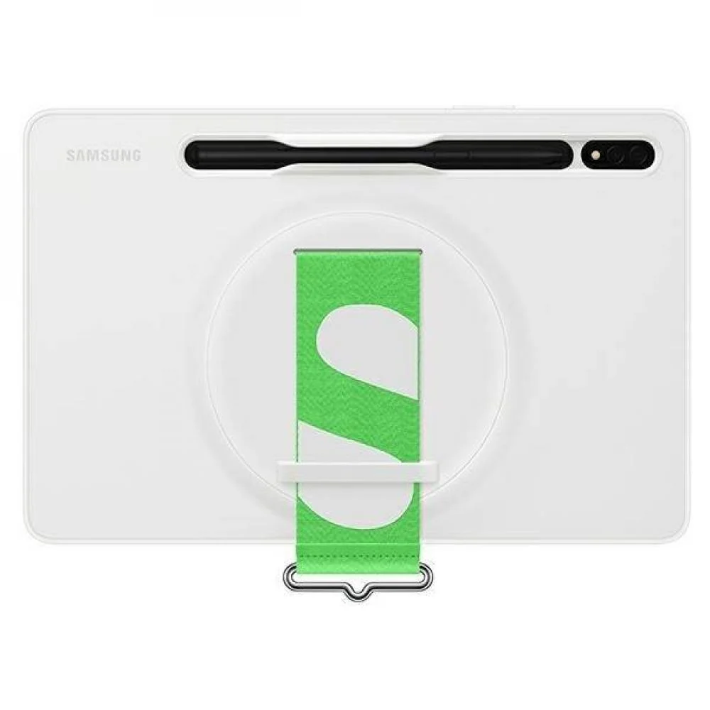 Ochranný kryt s remienkom pre Samsung Galaxy Tab S8 / Tab S7 - Biela Kompatibilný s Tab S8 / S7