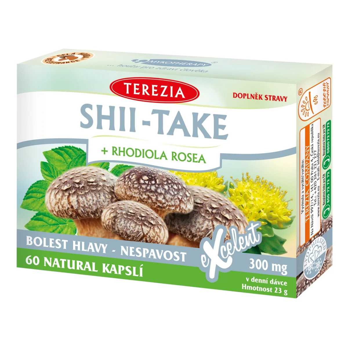TEREZIA SHII-TAKE + RHODIOLA ROSEA 1×60 cps, výživový doplnok