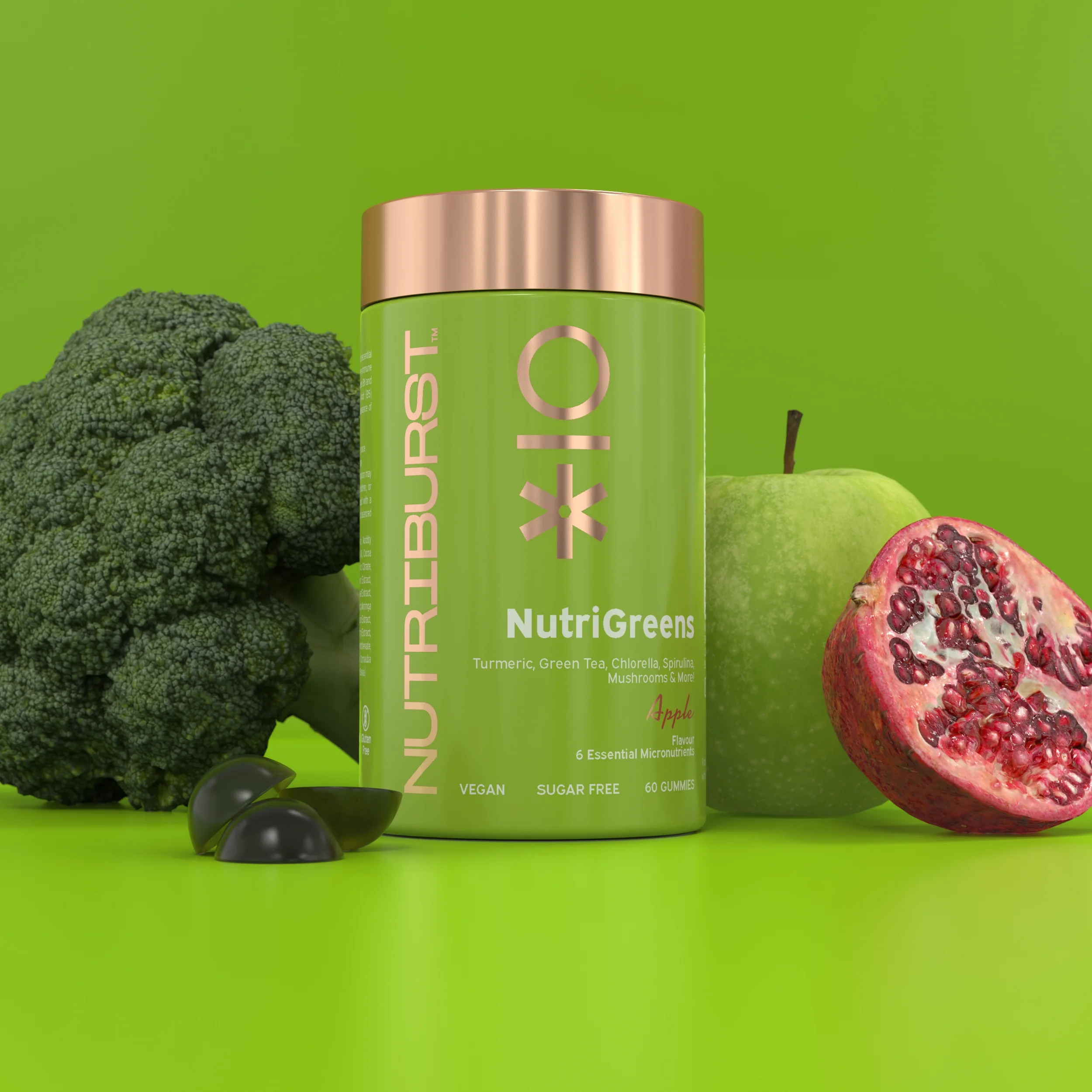Nutriburst Premium NutriGreens gummies 60 ks