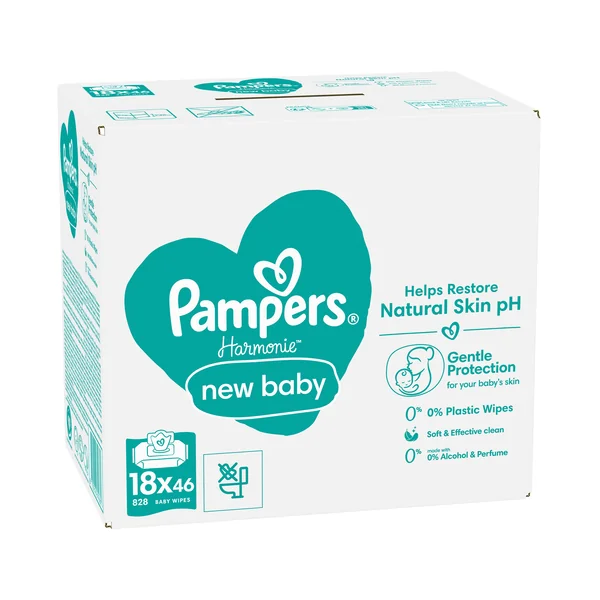 Pampers Harmonie New Baby čistiace obrúsky 18×46 ks
