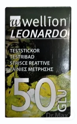 Wellion LEONARDO GLU Prúžky testovacie 1×50 ks, balenie testovacích prúžkov