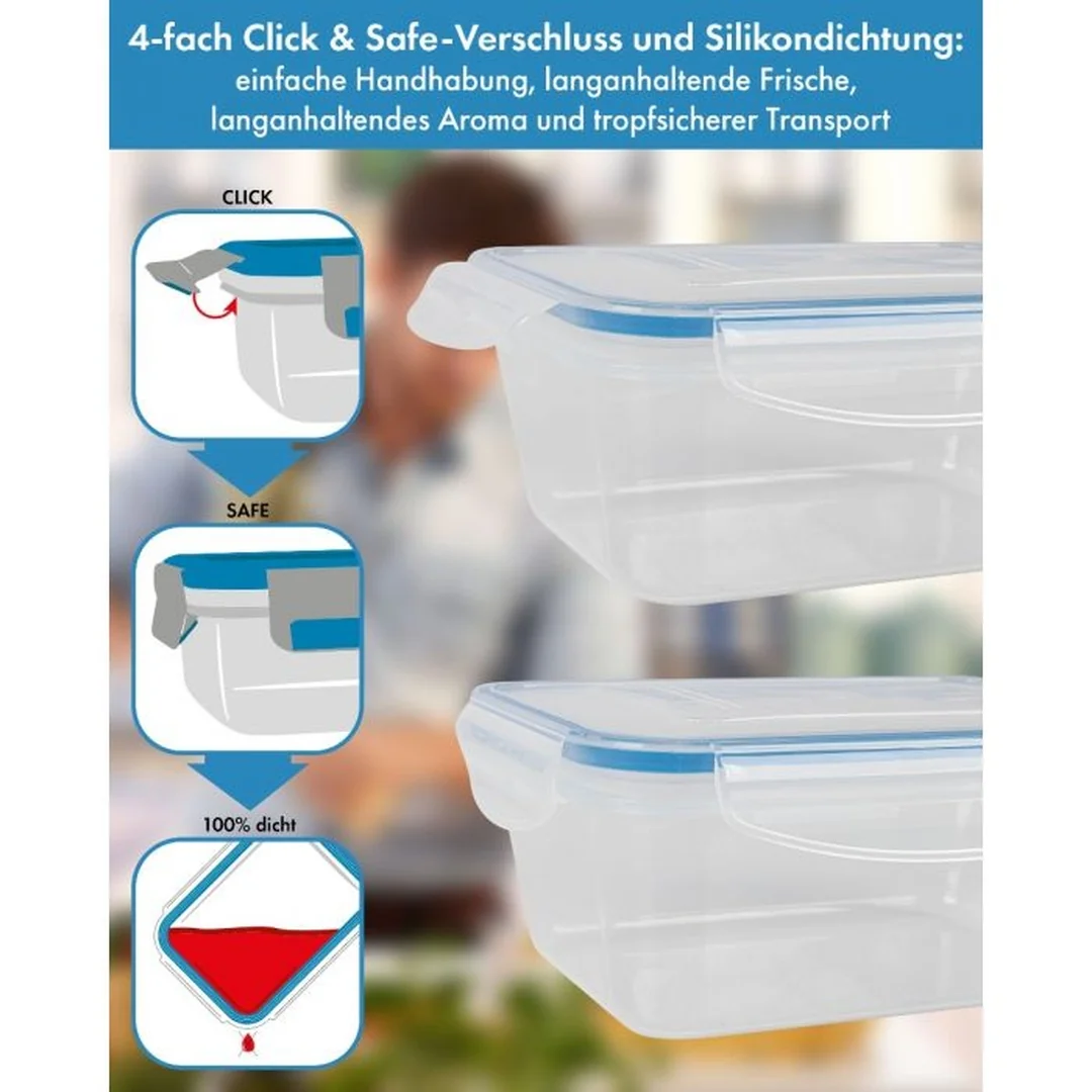 Classbach FHD 4007 sada 5 dóz na potraviny 5x1 l, plast, obdĺžnikové