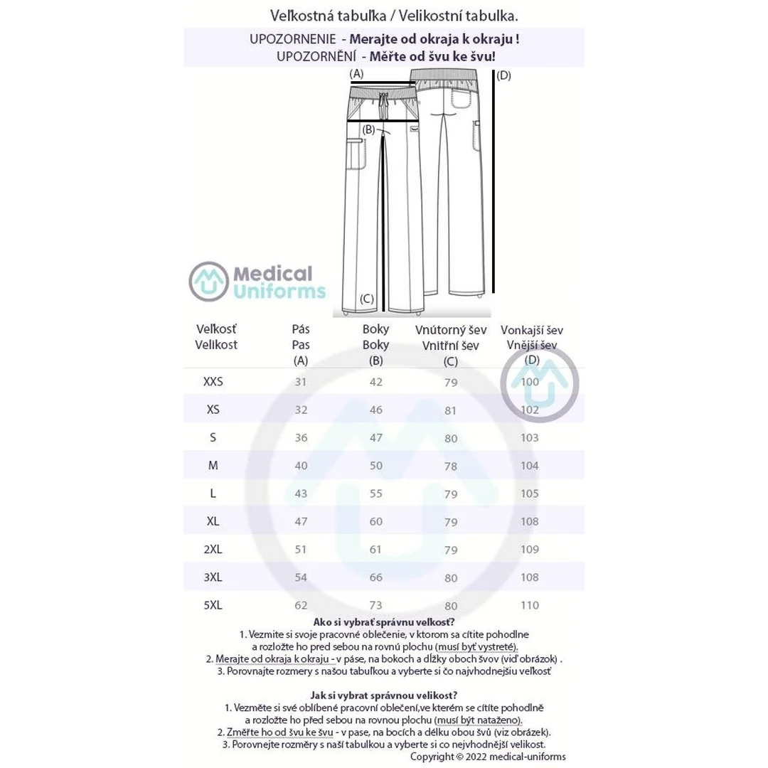 Dámske rovné nohavice INFINITY - biela 2XL