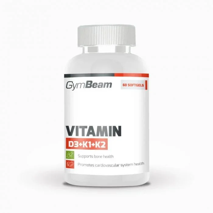 Gymbeam vitamin d3+k1+k2 bez prichute 60cps 1×60 cps, výživový doplnok