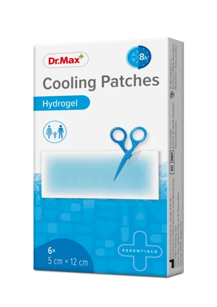 Dr. Max Cooling Patches 1×6 ks, chladivé hydrogelové náplasti, 5 cm x 12 cm